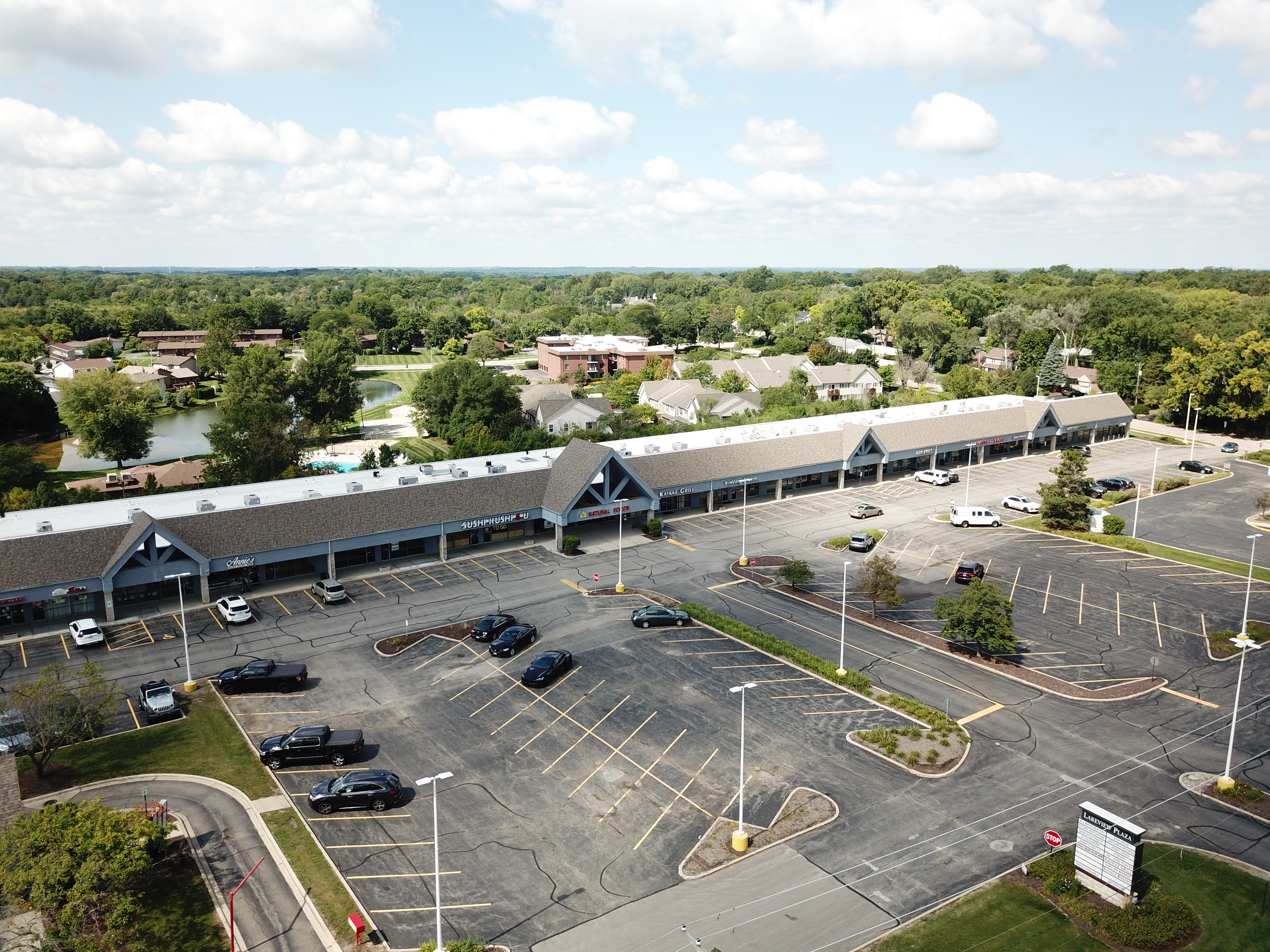 Retail strip center exterior