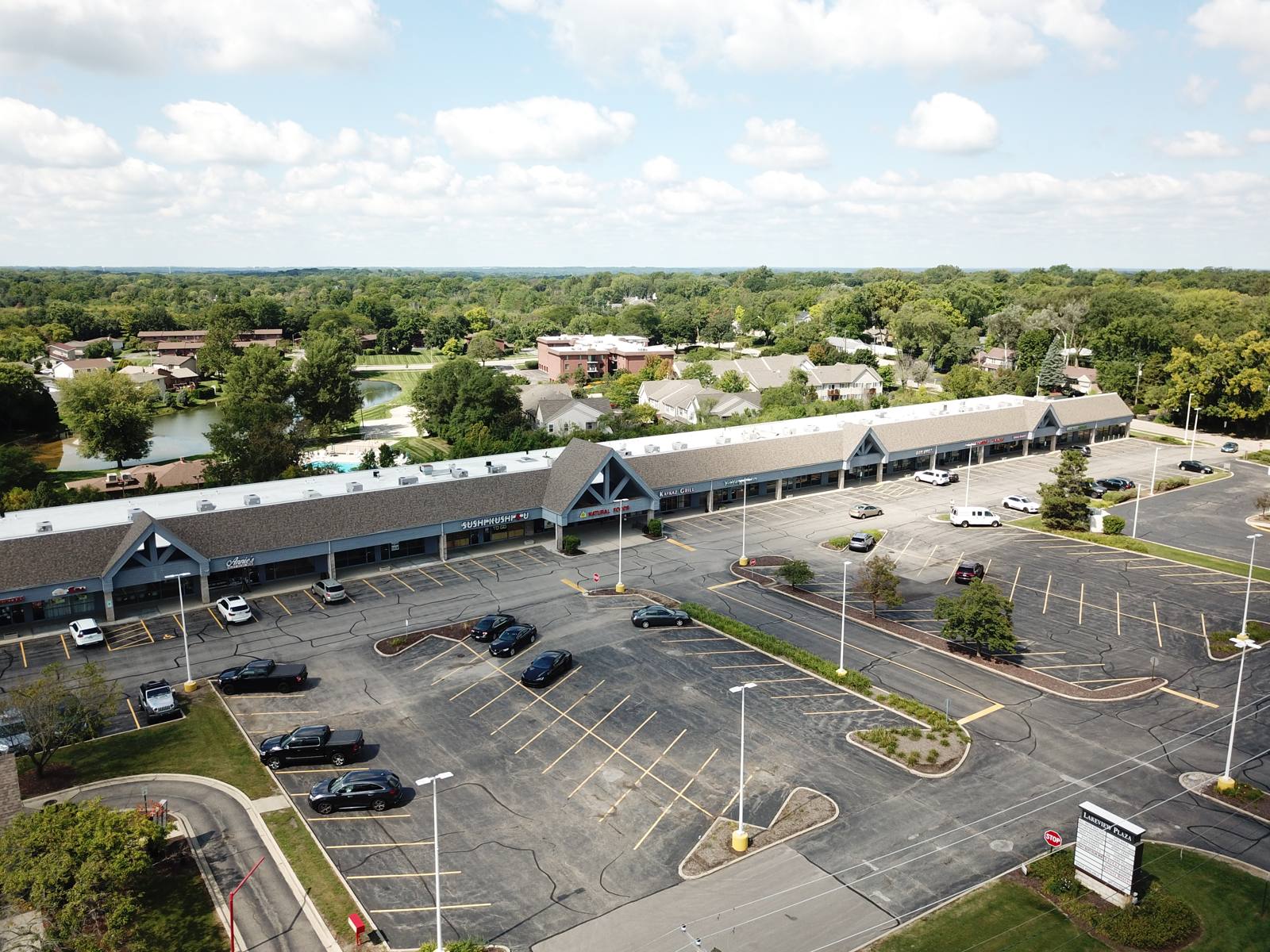 Retail strip center exterior