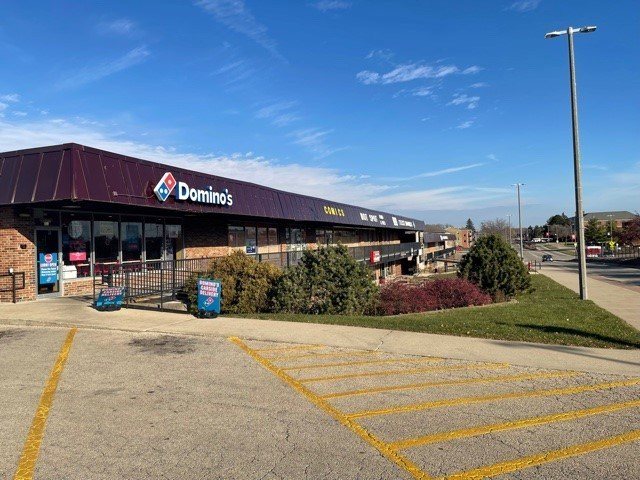 901 Lucinda Avenue retail center exterior, DeKalb IL — across from NIU